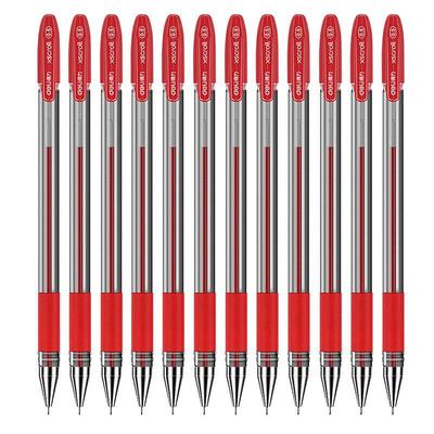 得力 S55 簽字筆中性筆水筆 0.5mm 12支/盒 (單位:支) 紅色